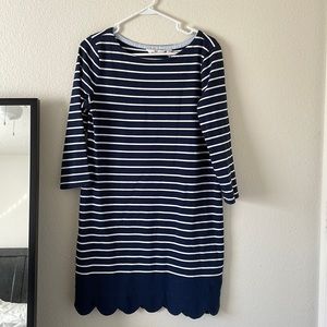 Vineyard Vines scalloped striped dress